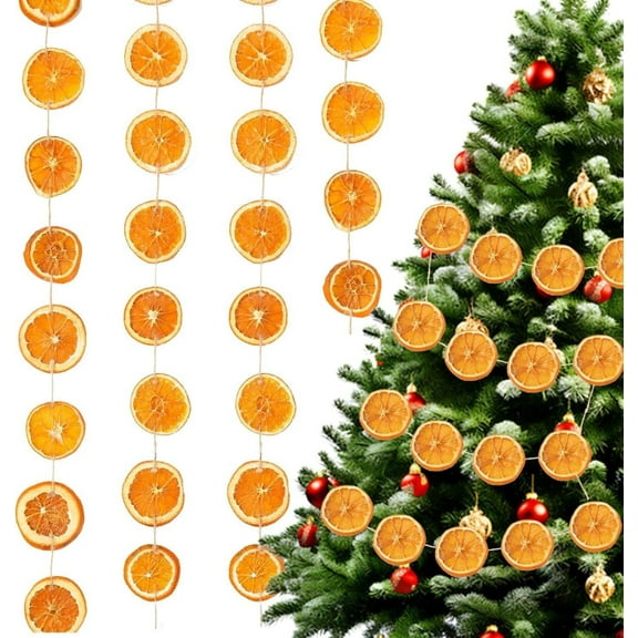 10 ft Dried Orange Slice Christmas Garland – Handmade Natural Farmhouse Holiday Decoration for Christmas Tree, Fireplace Mantle, Window & Wedding Décor