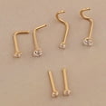 thumbnail image 4 of ,Perno curvo,Barra de ,Perno prisionero del pendiente de hélice,Joyas para el cuerpo,Joyería ,Acero inoxidable,Cristal de circón multicolor Hugo Piercing de nariz, 4 of 10