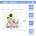 thumbnail image 2 of GZHJMY Cute Pig with Sunflower Washcloth Set of 6 Pcs 100% Cotton Small Face Towel, 12 x 12 inch Washcloths, 2 of 6