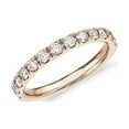 thumbnail image 1 of 0.30 T.C.W Forme Ronde Naturelle Diamond Dernier Design Bracelet de Mariage Éternité pour Femmes Solide 18K Or Rose Taille 8, 1 of 7