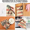 thumbnail image 4 of Colored Bull Skull Tea Towels 4 Pack Vintage American Flag Kitchen Dish Cloth with Hanging Loop, 18"x28" Lint-Free Absorbent Towel for Kitchen Drying Wiping and Cleaning, 4 of 7