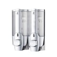 thumbnail image 1 of 1pc Double-head Manual Wall-mounted Push Type Liquid Soap Bottle Plastic Refillable Shampoo Liquid Soap Container Dispenser, 1 of 7