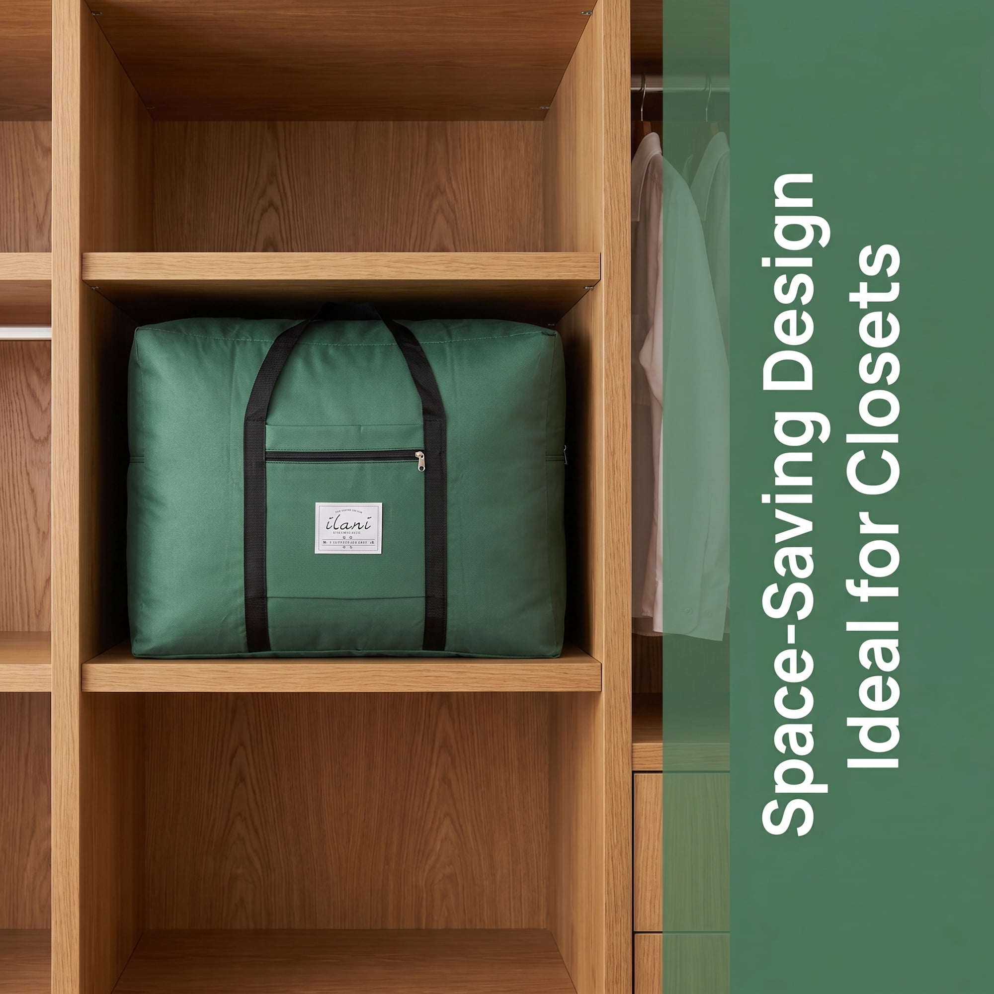 Unique Bargains Extra Large Oxford Travel Storage Bag for Organizing Army Green 20.1" x 16.1" x 10.2"