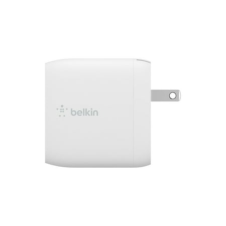 Belkin - 24W Dual Port USB Wall Charger with USB C Cable - Fast Charging for iPhone, Galaxy , Pixel & More - White