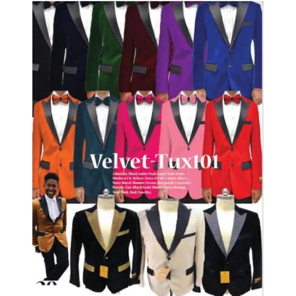 11 Velvet Blazer $990 (We Pick Colors Baised of Availability)