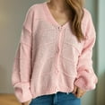 thumbnail image 4 of LOVZFMLL Vestes pour Femmes Mode Femmes Cardigan à Manches Longues Solide Manteau Décontracté Blouse Haut, 4 of 7
