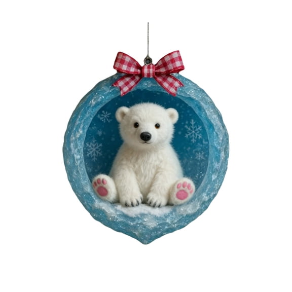 1PCS Animal Christmas Ornament 2025 Cute Animal Tree Ornament 2D Acrylic Christmas Tree Ornaments Xmas Little Animal Hanging Ornaments for Home Xmas Decor