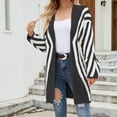 thumbnail image 4 of Cardigans pour Femmes Cardigan Décontracté à Manches Imprimées Manteau Long Cardigan en Liquidation, 4 of 7