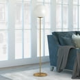 thumbnail image 2 of Evelyn&Zoe Theia Globe & Stem Floor Lamp with Plastic shade in Brass/White, 2 of 8