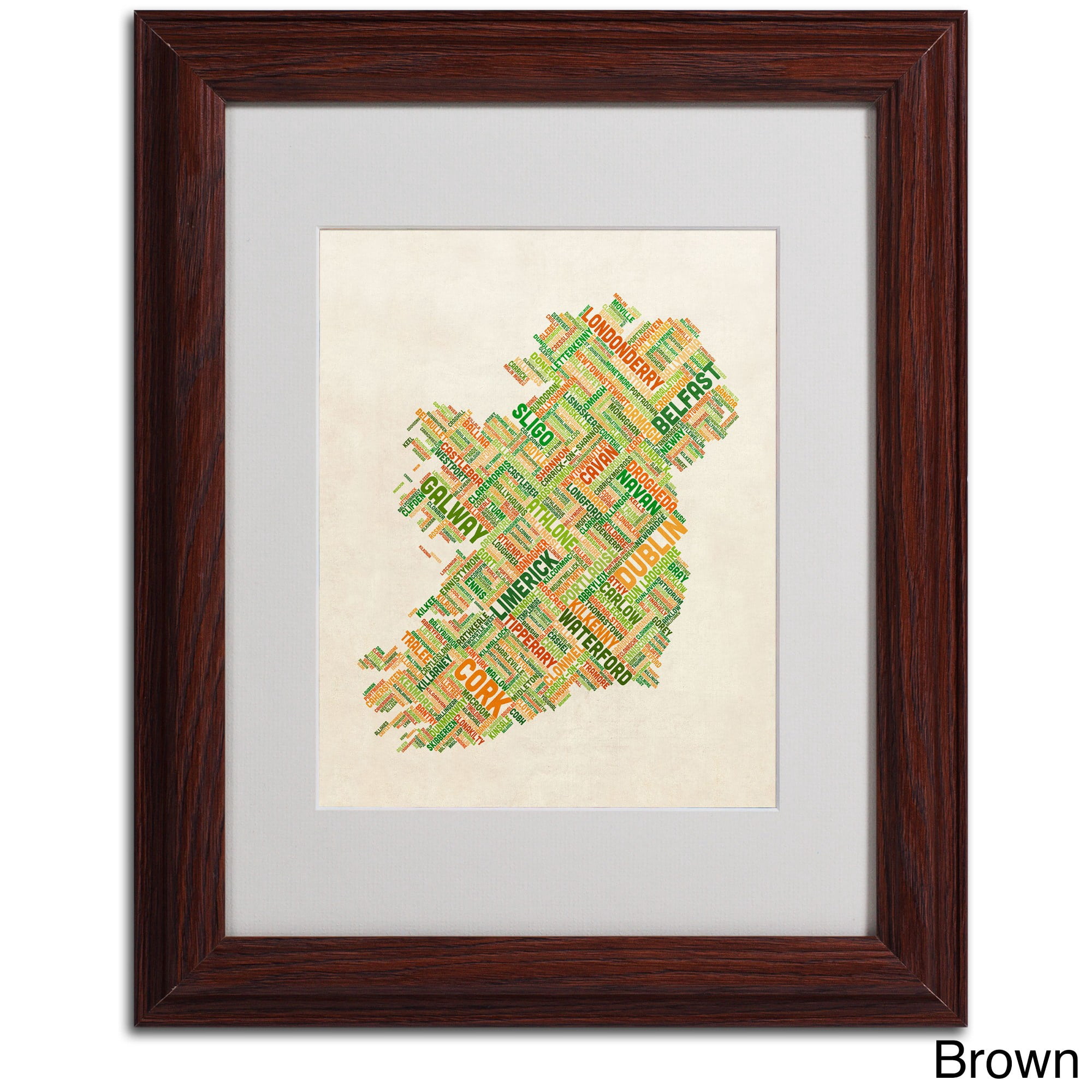 Trademark Fine Art "Ireland I" Matted Framed Art by Michael Tompsett, Wood Frame