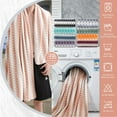 thumbnail image 4 of 4 Piece Extra Large Bath Towel Set Oversized Bath Sheet 35"x70" Bathroom Towel Set Soft Highly Absorbent & Quick Dry Premium Bath Towel for Bathroom 600GSM Shower Towel Spa Gym Hotel,Peach, 4 of 17
