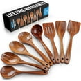 thumbnail image 1 of Juego de utensilios de cocina Zulay Kitchen Premium, madera de teca, 8 piezas, 1 of 8