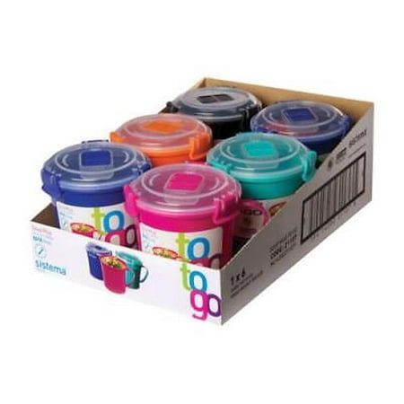

RUBBERMAID INC Sistema 22 oz. Soup Mug Assorted (Pack of 6)