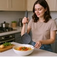 thumbnail image 1 of Kieccall Kitchen Slotted Spoon Stainless Steel Strainer Ladle For Home Kitchen Noodle Dumpling Oil Draining, 1 of 6