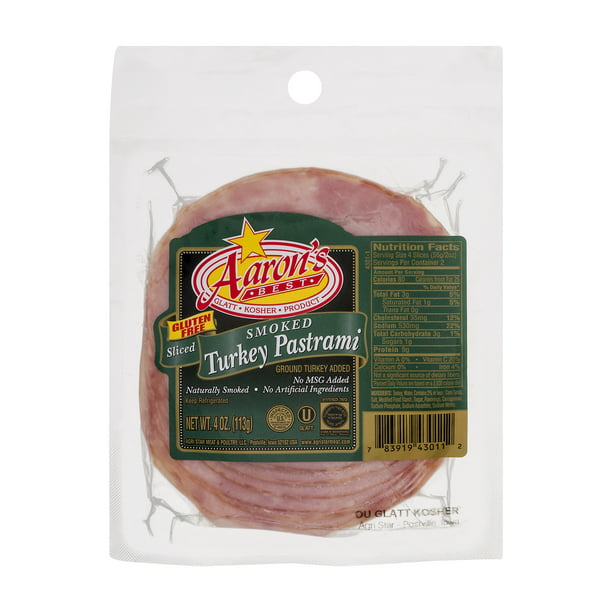 Aaron's Best Smoked Turkey Pastrami, 4 Oz. - Walmart.com ...