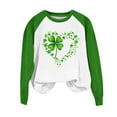 thumbnail image 5 of St Patricks Day Shirt Women Raglan Long Sleeve Tops Shamrock Crewneck Sweatshirt Irish Green Shirts Womens St Patrick's Day Outfit, 5 of 5
