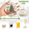 thumbnail image 2 of Yayeee 6 PCS Drink Coasters with Holder Set Woven Absorbent Round Tabletop Hot Pad, Red Halloween Trees, 2 of 7