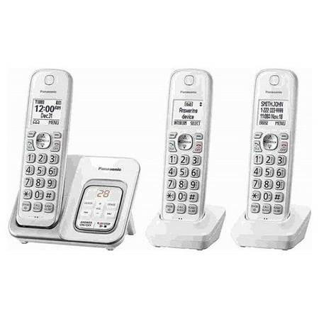 Refurbished Panasonic KX-TGD533W 3 Handset Cordless Phone w/ DECT 6.0 & Digital Answering System