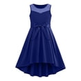 thumbnail image 5 of JIAYUE Girls Dresses A-Line Crew Neck Sleeveless Satin Party With Mesh Bow Belt Formal Occasion Elegant Length Gown For Special Events Cute Kids Dress, 5 of 5