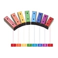 thumbnail image 4 of 8-note Xylophone Colorful Glockenspiel Removable Rainbow Color Metal Plates Resonator Bells with  Mallets Green Case Percussion Instrument Musical  Gift for, 4 of 7