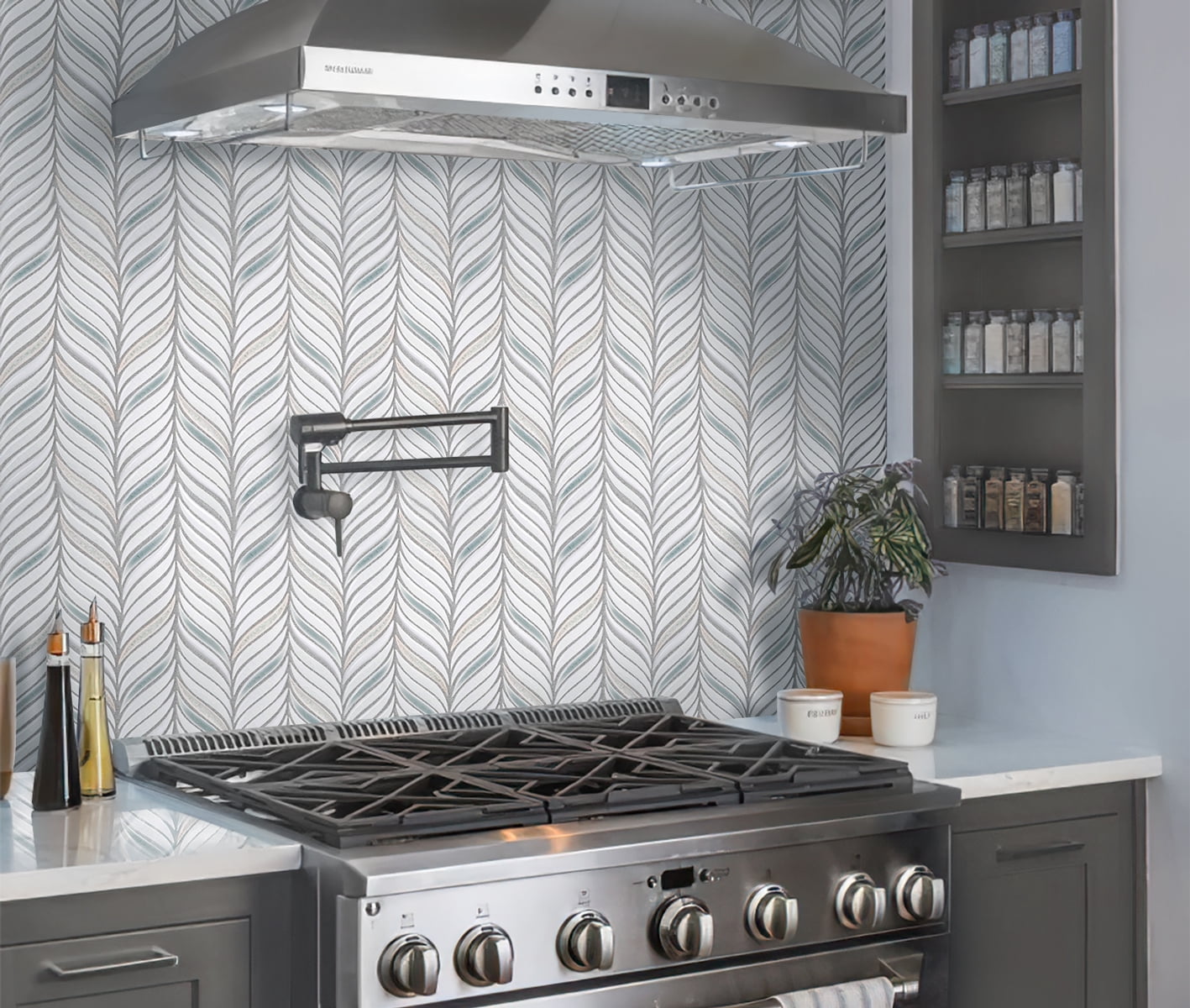 5 pack White 10.2-in. x 11.8-in. Glossy Finished Cermaic Mosaic Wall Tile (4.18 sq. ft./Case)
