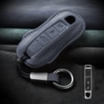 thumbnail image 1 of Housse de Protection pour Clé de Voiture en Cuir Suédé pour Porsche Cayenne Panama 911, 1 of 9