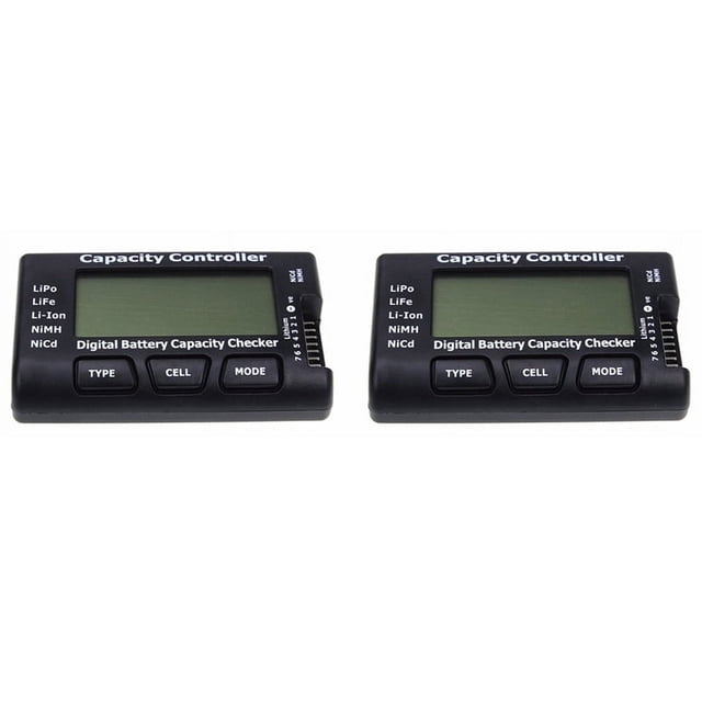 2X Probador del Controlador de Capacidad del Equilibrador de Batería CellMeter-7 LiPo LiFe Li-Fe Li-Ion NiMH Nicd Comprobador Digital