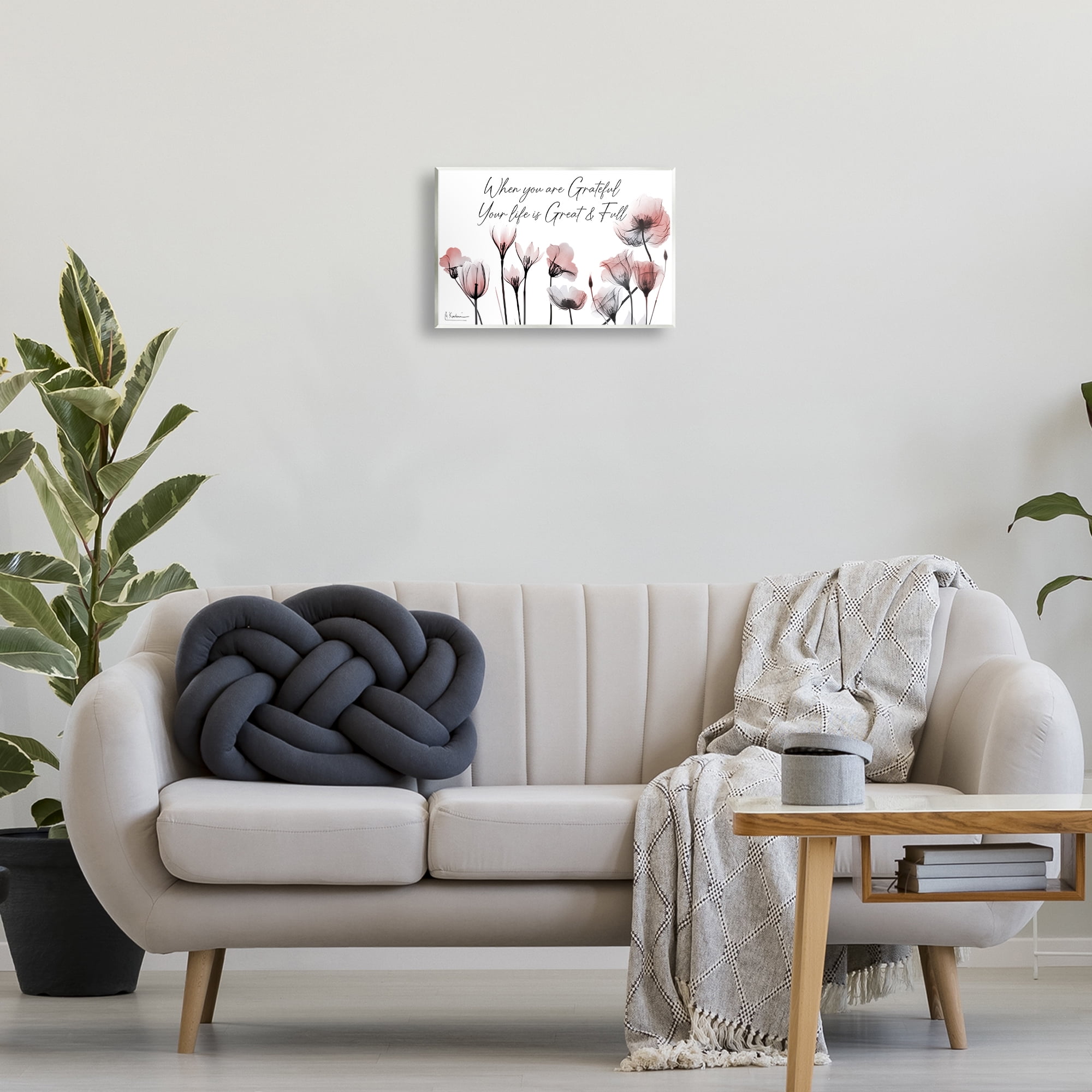 Stupell Industries Grateful Faith Floral Religious Painting Unframed Art Print Wall Art, 15 x 10
