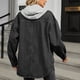 thumbnail image 4 of Chaqueta vaquera con capucha y mangas largas para mujer, nueva moda informal de otoño, chaqueta vaquera lavada con capucha, abrigo vaquero para mujer, 4 of 7
