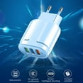 thumbnail image 3 of 3-port USB Charging Head Macaron Color Matching Charging Head Portable USB Charging Head, 3 of 5