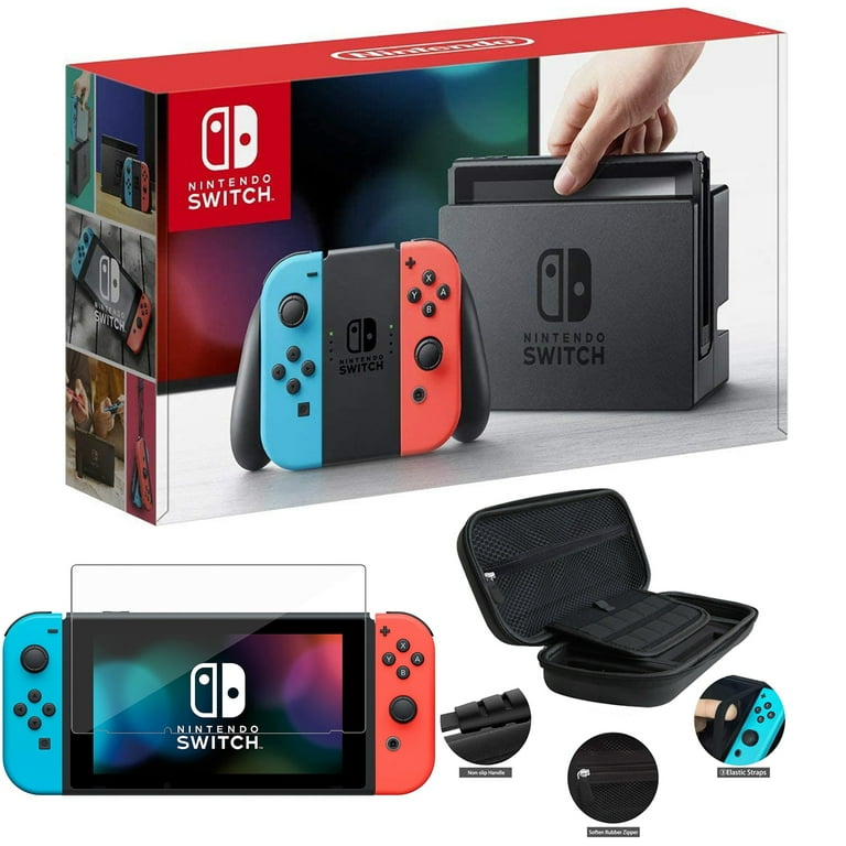  Nintendo Switch with Neon Blue and Neon Red Joy‑Con