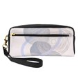 thumbnail image 1 of Leather Portable Travel Small Makeup Bag, Multifunctional Storage Bag, Bohemian Simple Round Pencil Case, 1 of 4