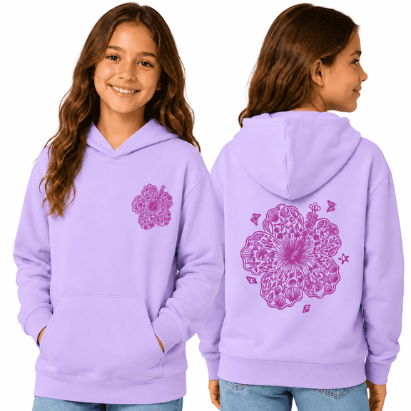 Aideaone Girls Hoodies Kids Cute Graphic Sweatshirts Long Sleeve Pullover Tops