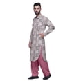 thumbnail image 3 of Atasi Mens Rayon Pathani Kurta Solid Salwar Set Printed Punjabi Kurta For Men, 3 of 5
