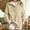 Beige #017, variant on Women's Oversized Sweatshirts with Snap Button Henley Collar Dropped Shoulder Loose Fit Casual Top with Ribbed Cuffs Sky Blue M