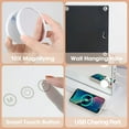 thumbnail image 3 of Fenchilin 32"x23" Vanity Mirror with Lights USB Charging Tabletop Wall Mount Metal White, 3 of 10