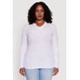 thumbnail image 2 of Women's Plus Size Long Sleeve V Neck Tee, 2 of 5