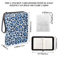 thumbnail image 3 of ALAZA Blue Leopard Print Trading Card Binder 4 Pocket Cards Collection Album 400 Folder Holder, 3 of 6