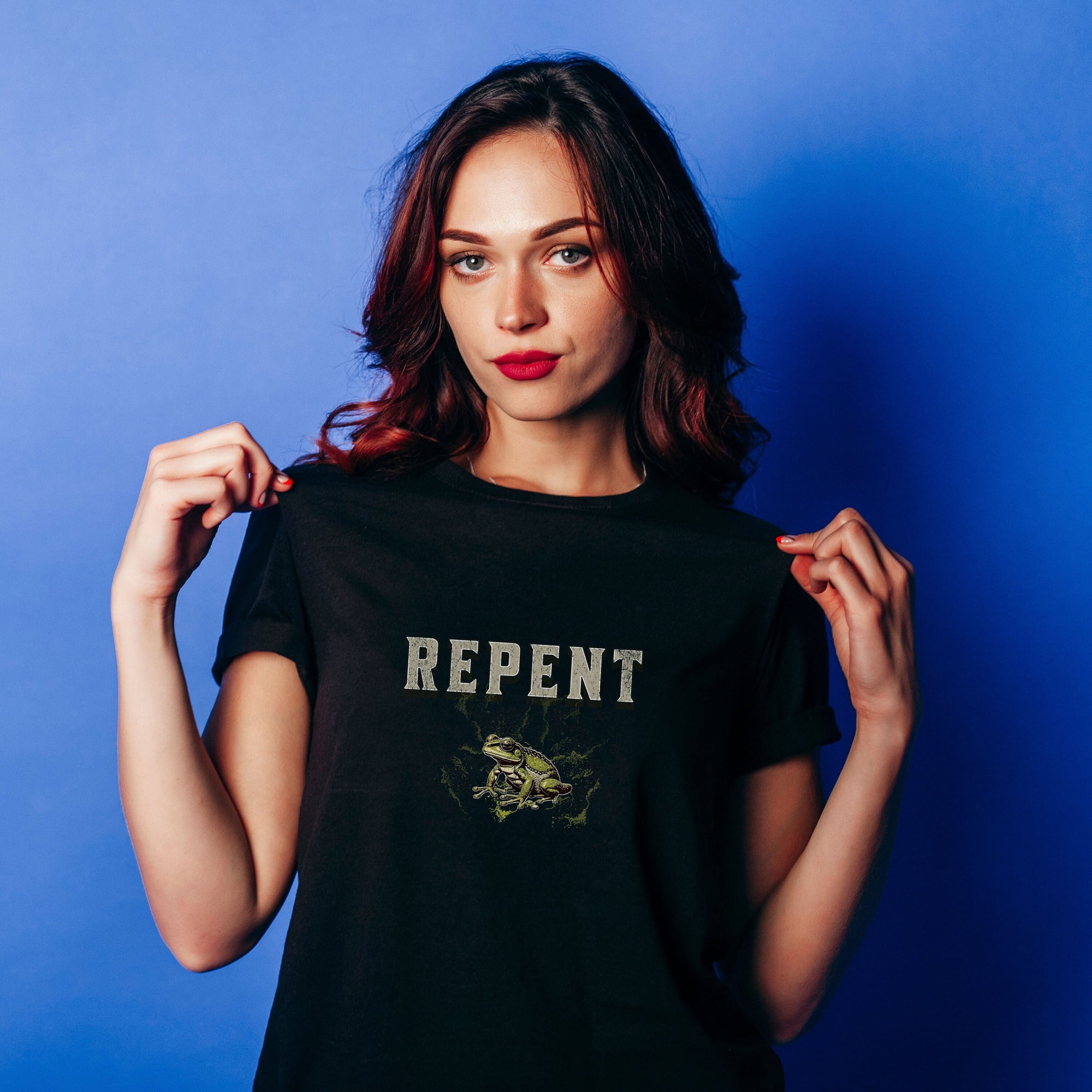 Repent Frog Shirt Funny Meme Shirt Ironic Shirt Weirdcore Clothing Shirt Joke Gift Frog Apparel Lucky shirt lover gift