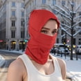 thumbnail image 5 of Unique Bargains 1 Pc Quick-drying Ice Silk Solid Color Balaclava Face Mask Red, 5 of 5