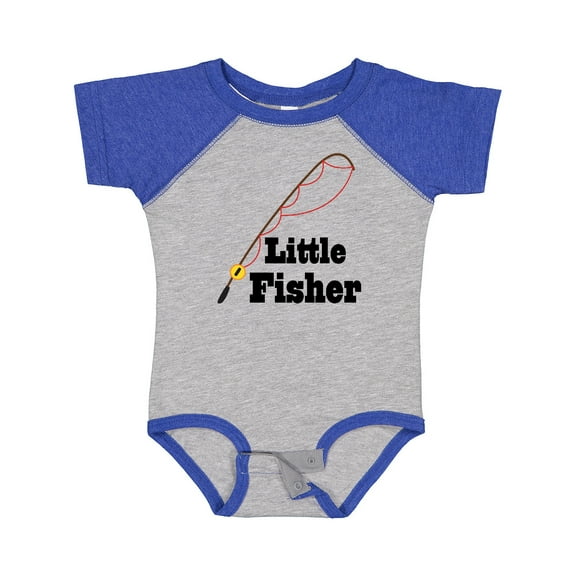 Inktastic Little Fisher Fishing Boys or Girls Baby Bodysuit