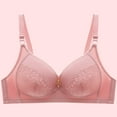 thumbnail image 2 of Abcnature Women's Bras Embroidery Thin Style Ventilate Back Buckle Bras without Steel Rim, 2 of 5