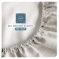 thumbnail image 6 of Twin Sheet Set - 1800 Ultra-Soft Microfiber Twin Bed Sheets - Deep Pockets - Easy Fit - Extra Soft - 3 Piece Set - Bedding Sheets & Pillowcases (Twin, Pinstripe - Stone/White), 6 of 9