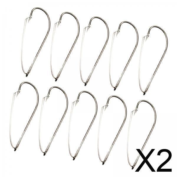 2x10x Anzuelos De Pesca Sin , Anzuelos De Púas De Acero Alto En Carbono, Anzuelos Protectores De , 43,4mm X 15,3mm