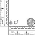 thumbnail image 5 of AVORA 925 Sterling Silver White Triangular Simulated Diamond CZ Halo Pendant Necklace and Stud Earrings Set with 18" Chain, 5 of 7
