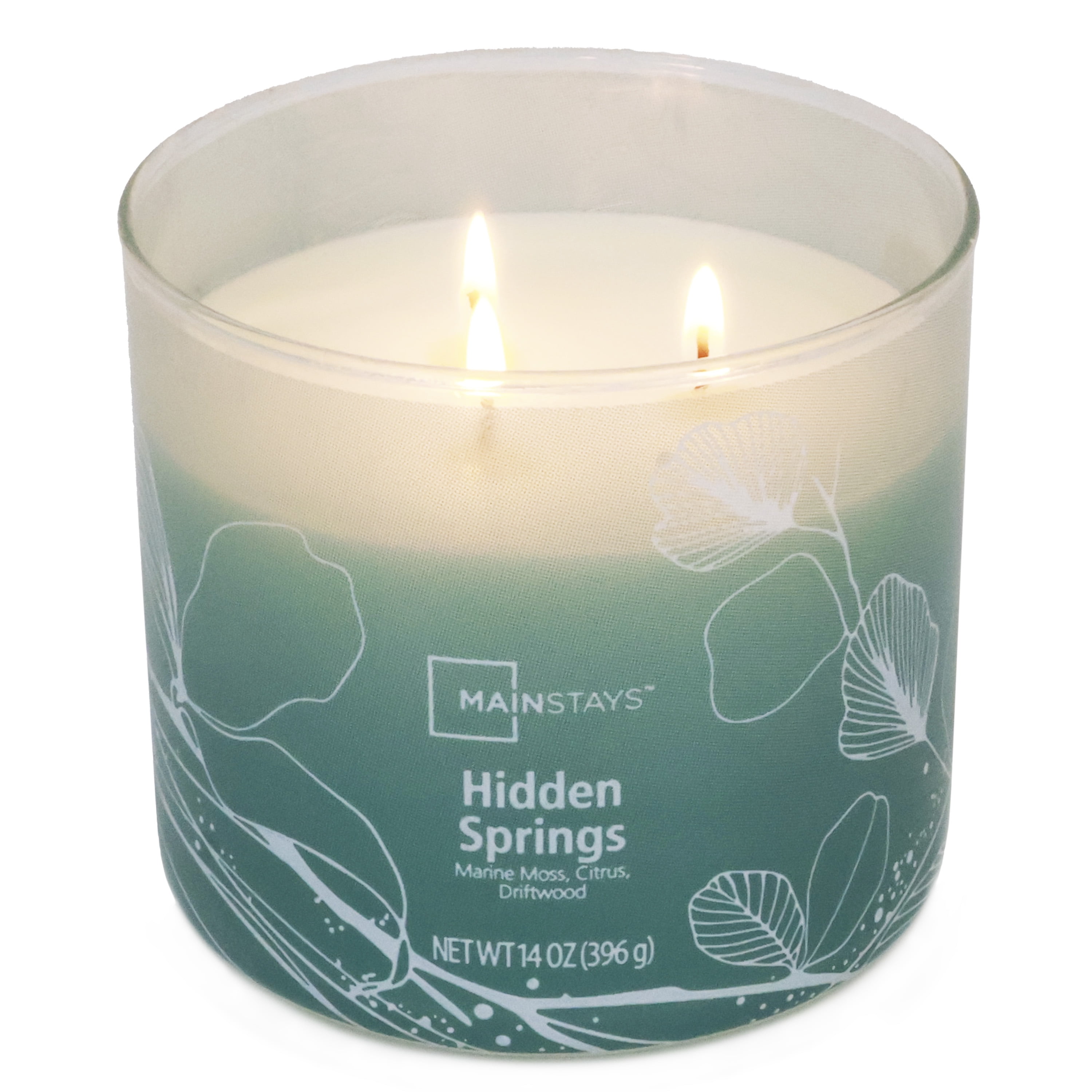 Mainstays 3-Wick Ombre Wrap Hidden Springs Candle, 14-Ounce