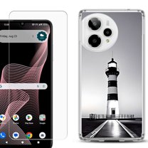 Phone Case for ATT Verge 2 5G, with Screen Protector, by OneToughShield - Lighthouse