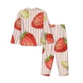 thumbnail image 2 of Goofa Strawberries Printed Women’s 2 Piece Pajama Set Super,Pajamas Women's Long Sleeve Sleepwear Soft Button Down Loungewear Pjs Lounge Set Nightwear-, 2 of 9