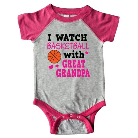 

Inktastic I Watch Basketball with Great Grandpa Gift Baby Girl Bodysuit