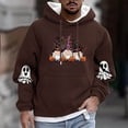 thumbnail image 2 of Atogsazn Mens Halloween Hoodies Casual Spooky Fleece Long Sleeve Pullover Sweatshirt Fall Clothing Tops 04-Brown XL Fashion, 2 of 5